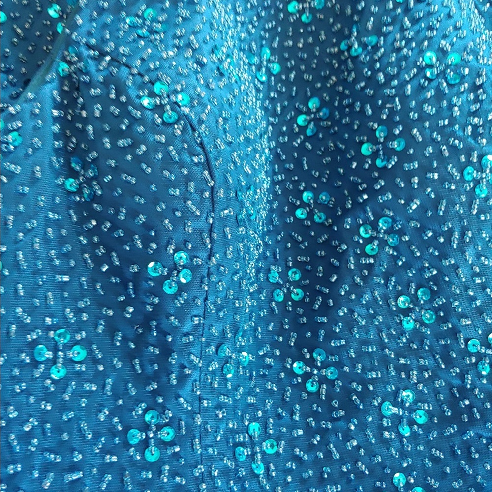 Teal grad dress - Picture 4 of 4